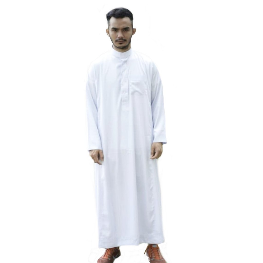 Jubah Al Mulki Motif Alharamain Gamis Pria Polos Jubah 