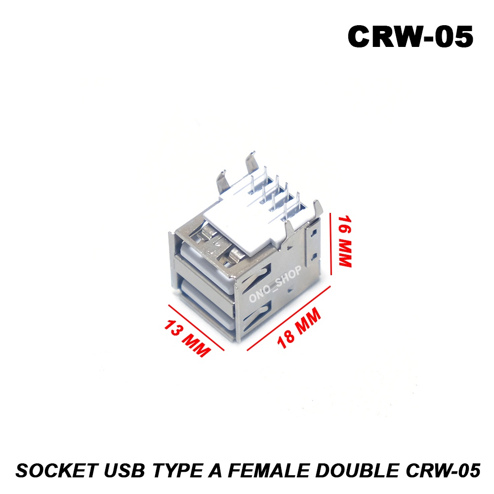 CRW-05 - Socket USB Type A Female Double AF90