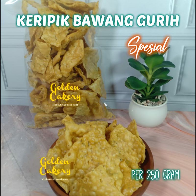 

KERIPIK Bawang Spesial 250gr / KERIPIK PANGSIT Gurih