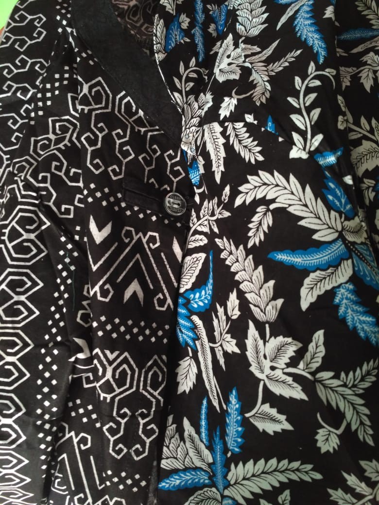 Tey-17 Batik Wanita Asj Sa Hrb026 Kenongo Kemeja Tosca Pendek