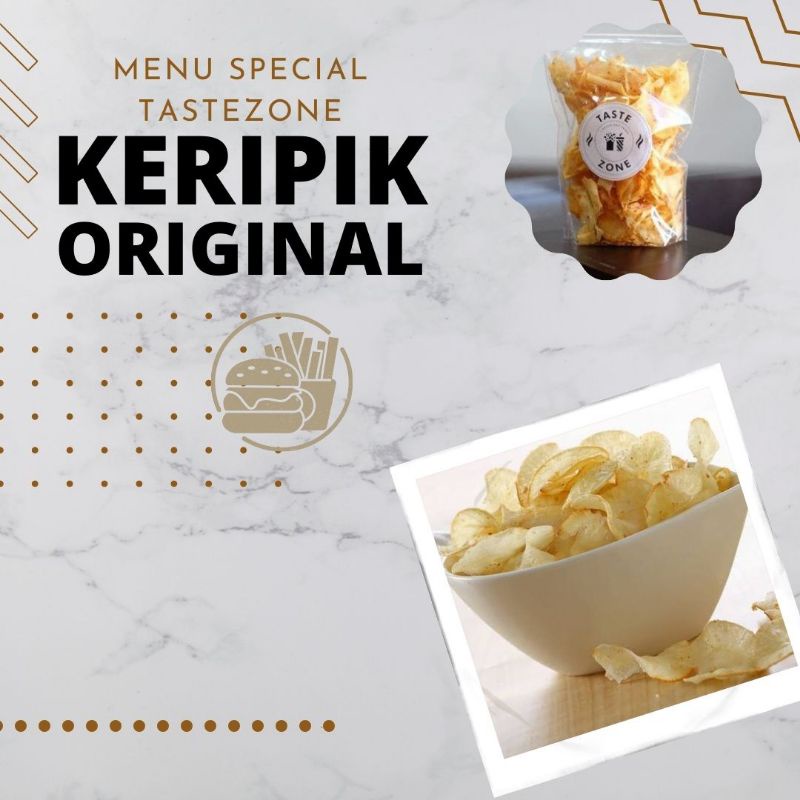 

keripik singkong/varian original, renyah, gurih