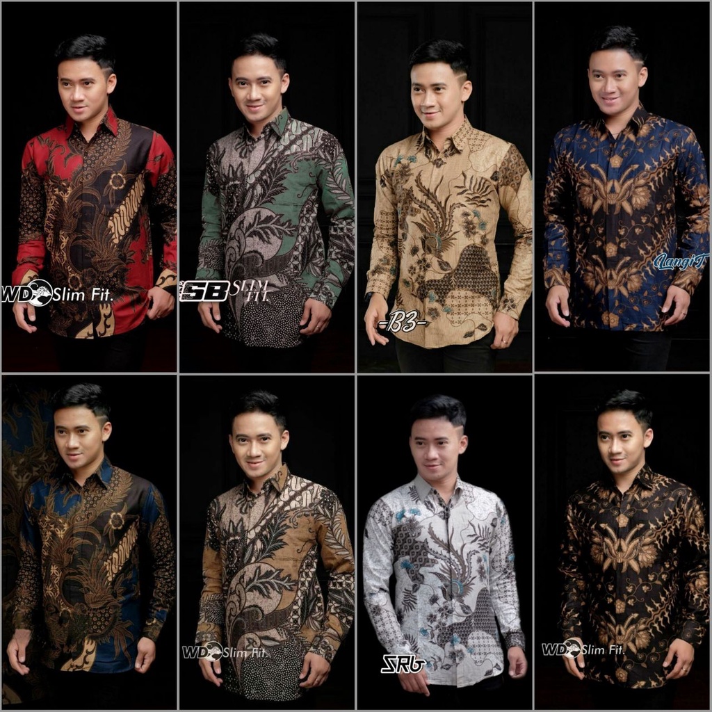 Atasan Batik Pria Lengan Panjang Modern Batik Giriseno Pria Modern Halus Berkualitas Bahan Katun Ukuran M L XL XXL Reguler