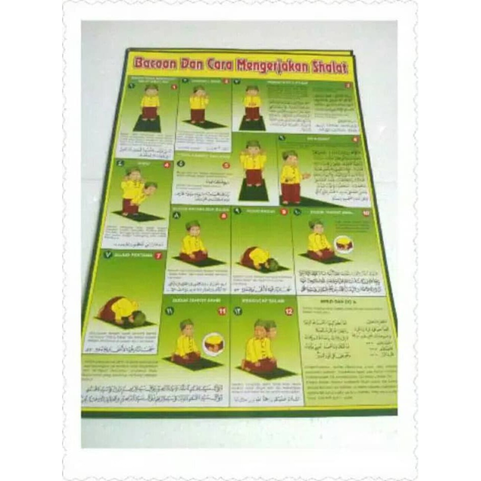 Poster Edukasi Bacaan & Cara Sholat