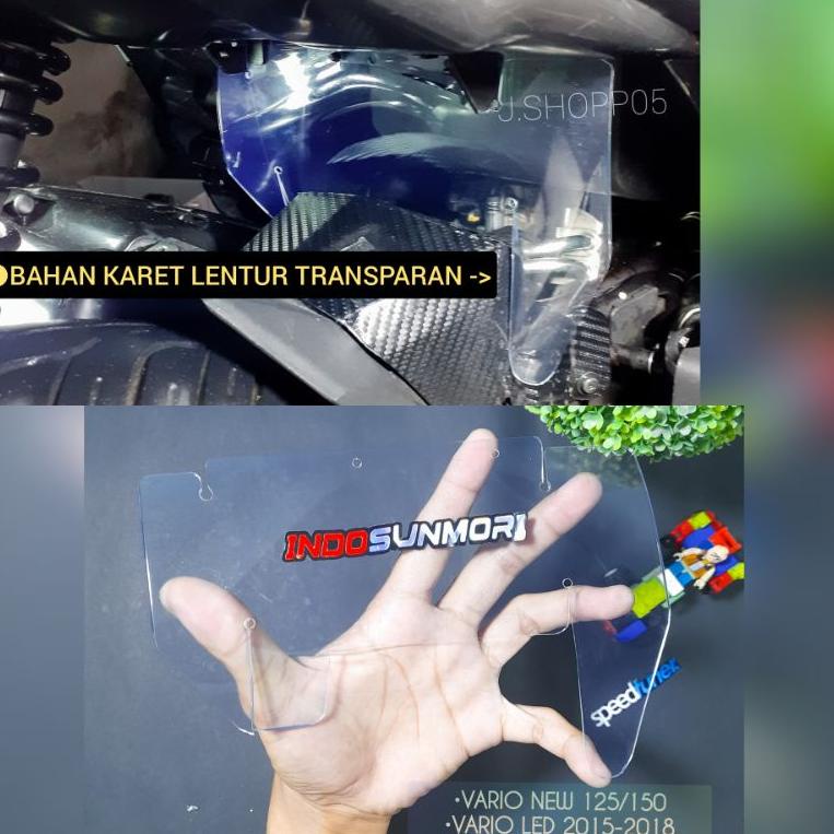 MUDFLAP VARIO NEW/OLD, BEAT ESP FI,BEAT NEW,SCOOPY,MIO,NMAX DAN MATIC LAIN BAHAN KARET BENING TRANSP