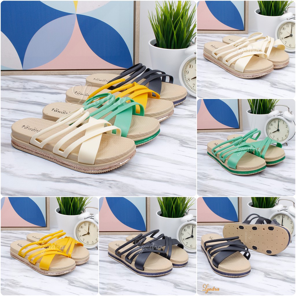 Lyodra Leah Flip Flop Jelly Shoes Import LDR927 Real Pict TANPA KOTAK SEPATU