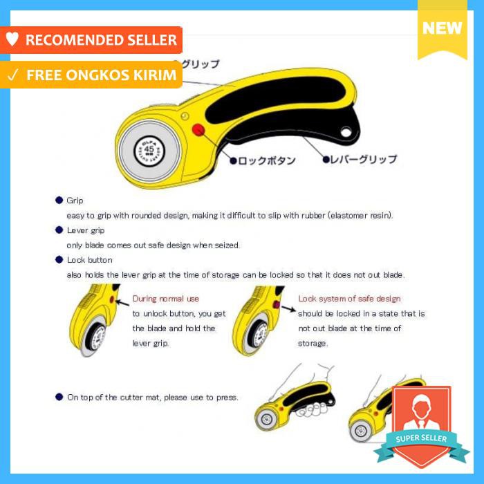 

Olfa Safety Rotary 156B (Rty 2/Dx) - Alat Pemotong Kertas - Cutter