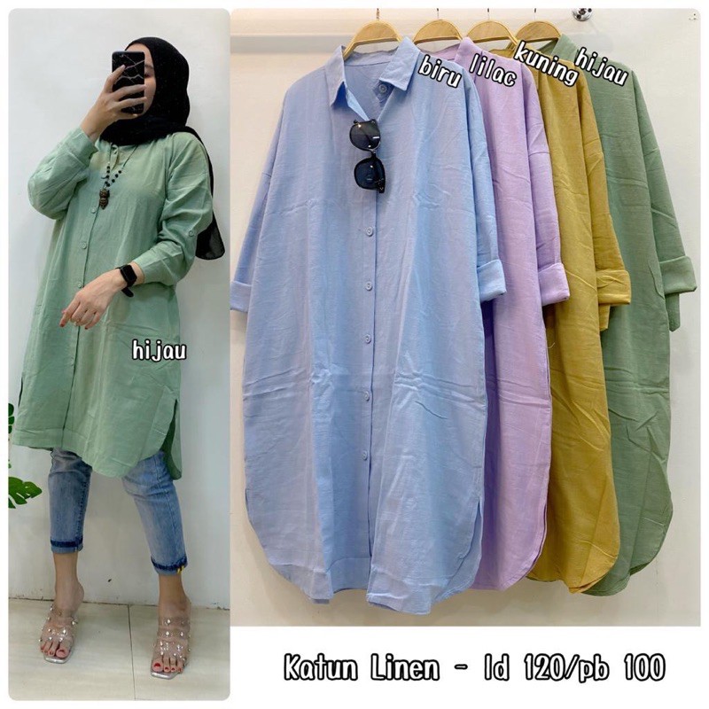 tunik katun linen