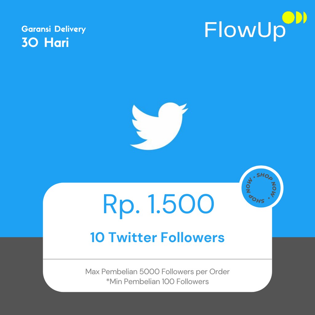 Jasa Topup Akun Twitter [Follower/Likes/Retweet/View/Vote/Impression/Polling] - Kualitas Terbaik dan
