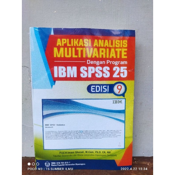 Jual T.B.S.I. BUKU APLIKASI ANALISIS MULTIVARIATE DENGAN PROGRAM IBM ...