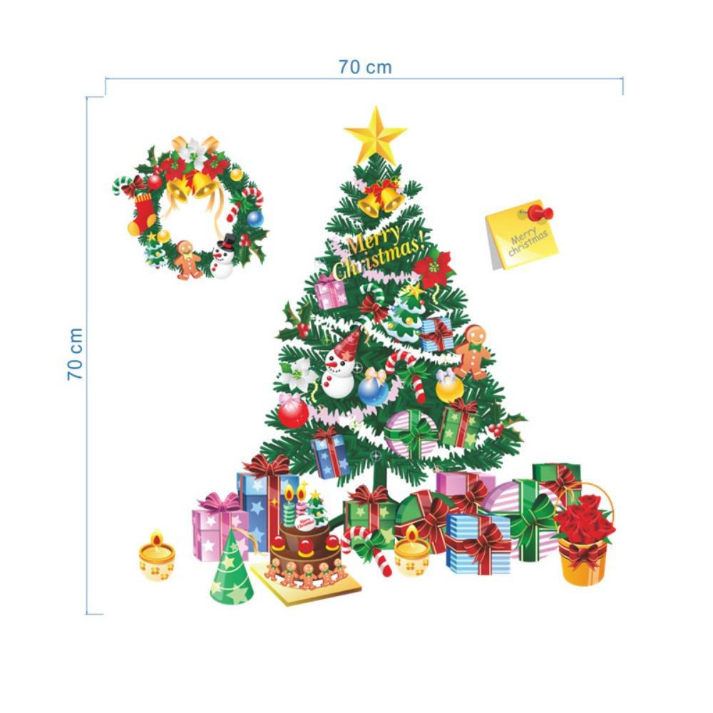 Solighter Stiker Dinding Xmas Removable Window Decal Dekorasi Liburan