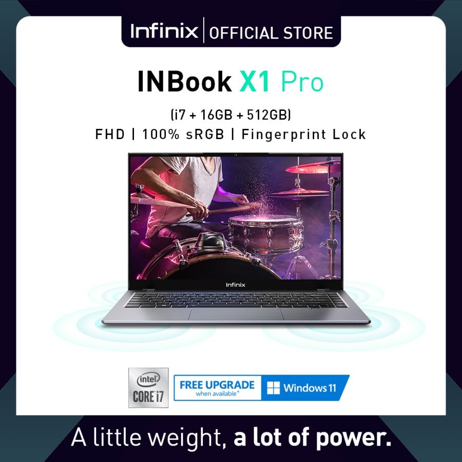 Infinix INBook X1 Pro - Intel® Core™ i7 RAM 16/512GB GARANSI RESMI