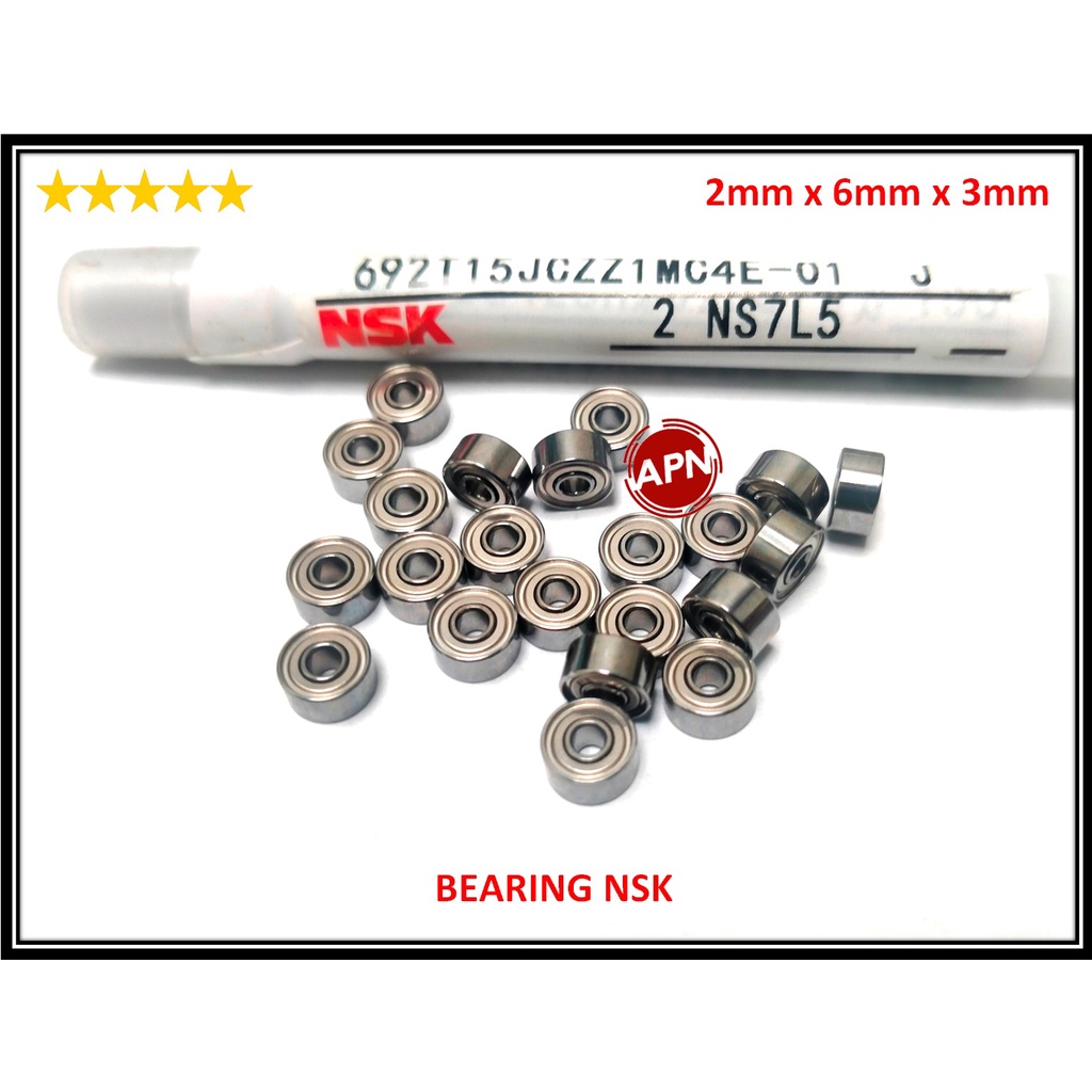 BEARING NSK 2MM X 6MM X 3MM / 2X6X3 / BEARING RODA TAMIYA