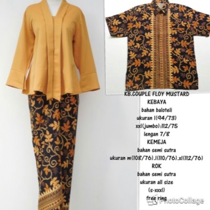 KEBAYA KUTUBARU FLOY COUPLE / KEBAYA MODERN / KEBAYA COUPLE