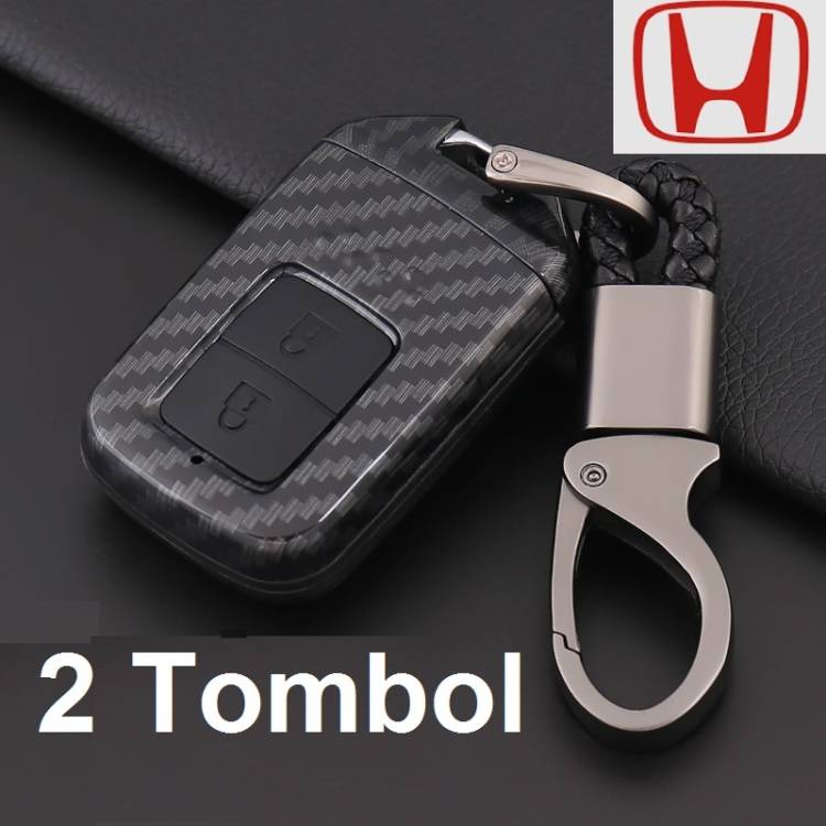 Case Carbon Smartkey Cover Key Kunci Honda CIVIC JAZZ CITY HRV ACCORD  Honda 2 Tombol