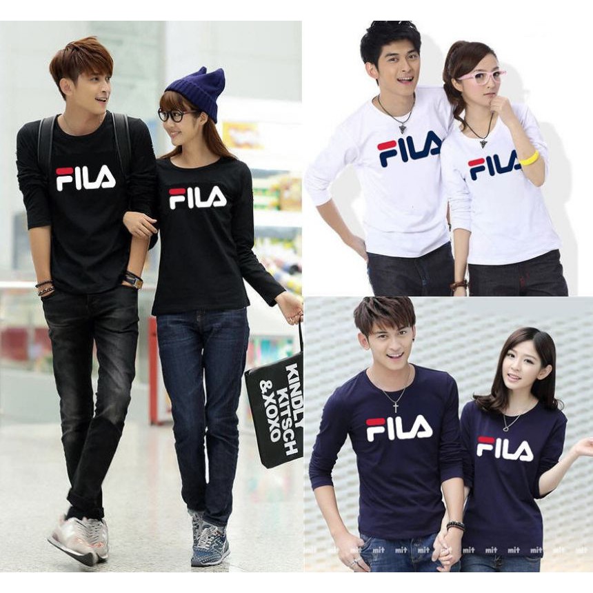 KAOS COUPLE  BAJU  PASANGAN BAJU  COUPLE  LENGAN  PANJANG  