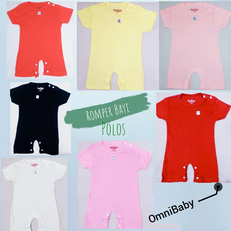 Romper Bayi - Motif Polos Soft Cotton SNI - OMNIBABY