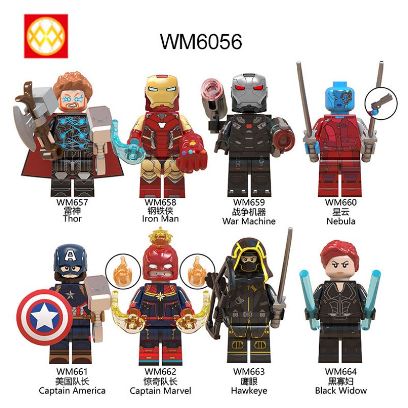 Mainan Anak Lego Iron Man Minifigure Murah WM6063 Ironman Minifigures Marvel Avengers Bricks Figure doctor strange wasp antman warmachine scarlet witch thor superman-1