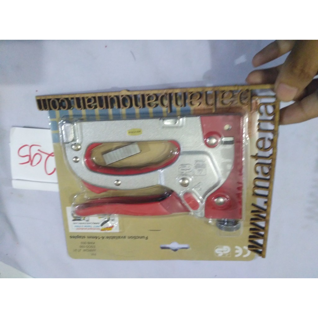 

staples stapler gun besar merah jegrekan cekrekan steples spanduk sofa DISKON7