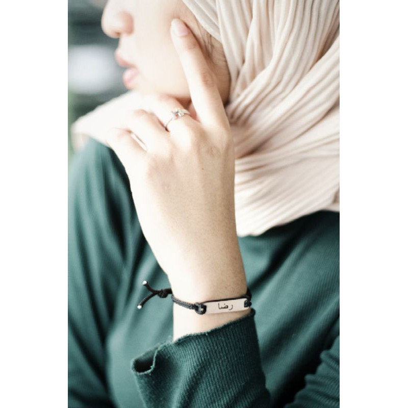 Gelang custom Kulit Persegi Panjang - gelang nama, gelang couple, couple, custom