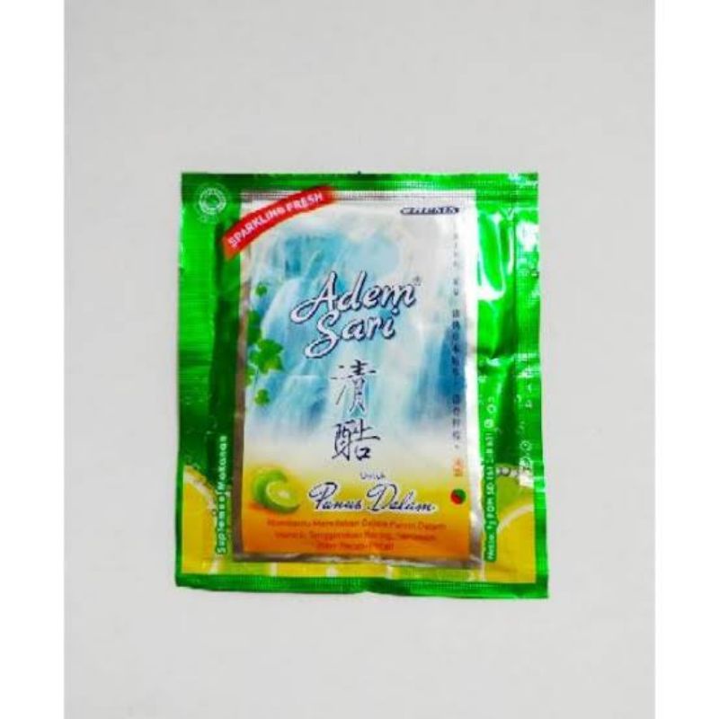 

Adem Sari Ching Ku Sachet 7 Gr - Penyejuk Pereda Panas Dalam Sariawan Vitamin C