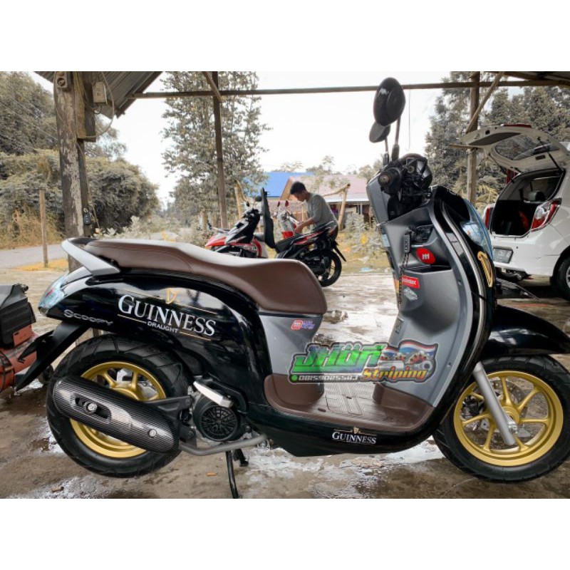 STRIPING STICKER SCOOPY TRANSPARAN GUINNESS DRAUGHT 1759 PART 1