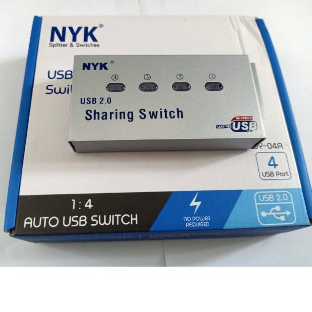 Auto Switch Printer USB 4-Port USB 2.0 Sharing Switch 4-Port