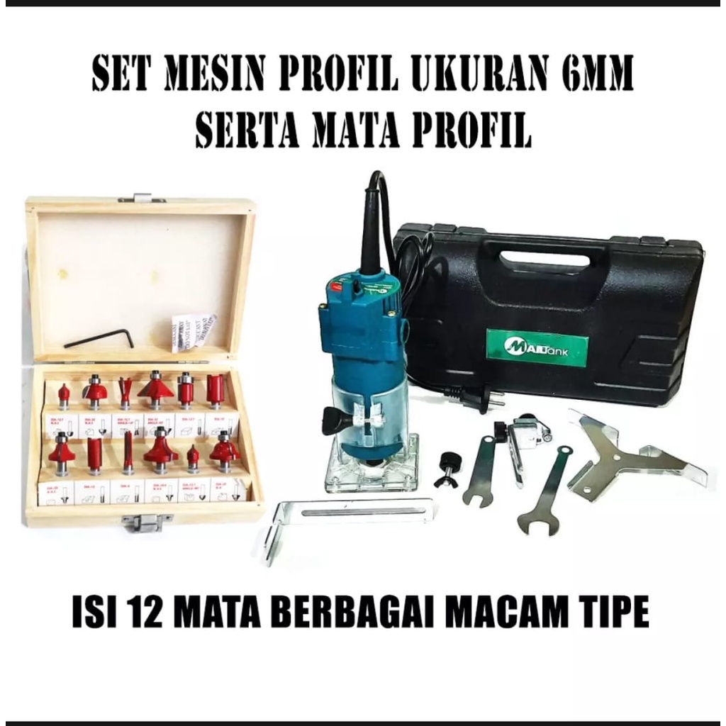 MESIN PROFIL MAILTANK SH 134 + MATA PROFIL / MATA ROUTER MAILTANK SH 121( PAKET MURAH DAPAT 2pcs)