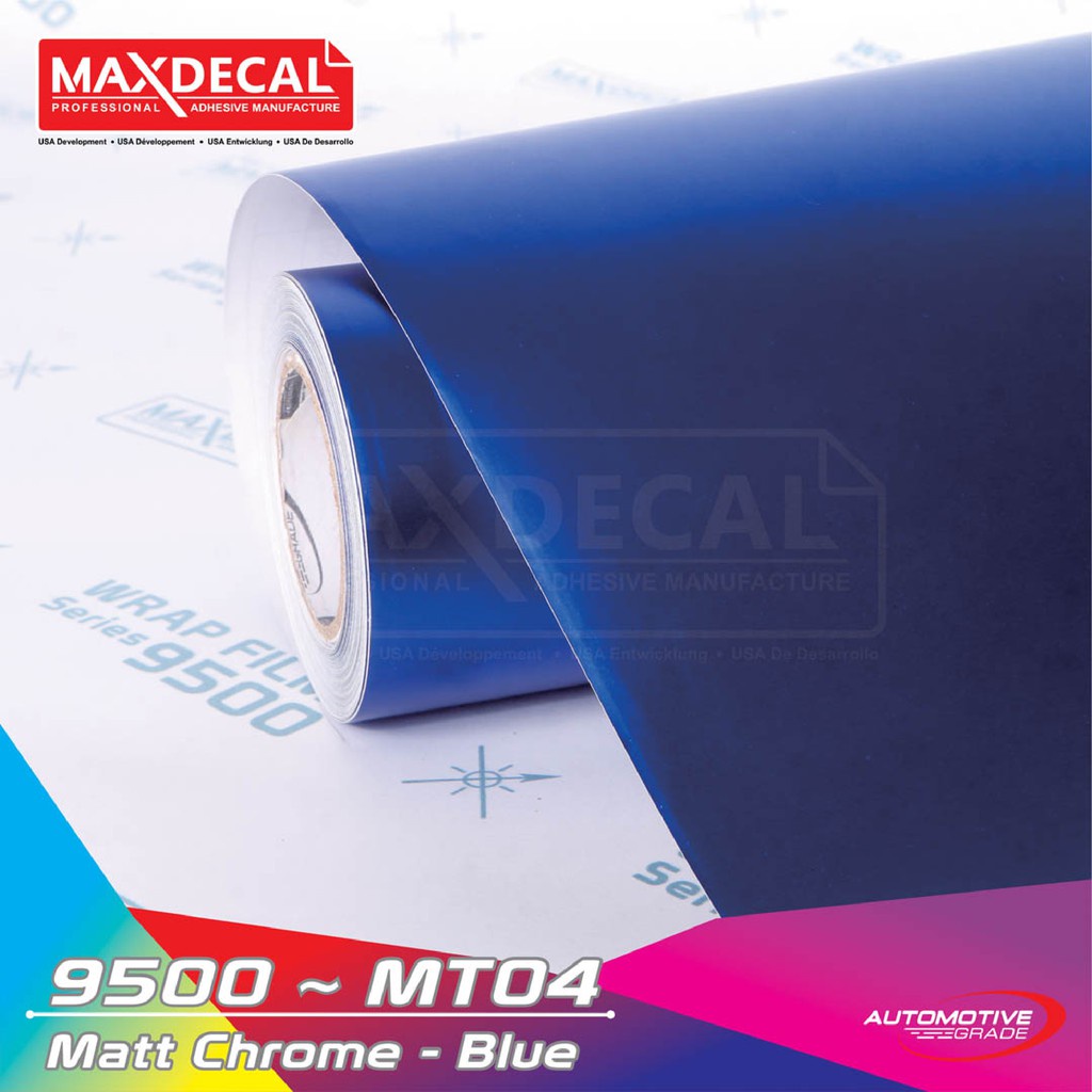 Maxdecal 7500 MT04 Matte Chrome Blue, Wrap Series Sticker, Roll 50cm x 9m