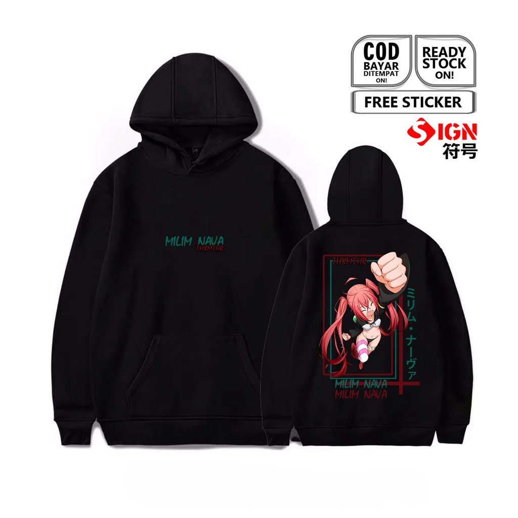 HOODIE MILIM NAVA WN TENSEI SHITARA SLIME DATTA KEN WAIFU WIBU ANIME MANGA OTAKU RIMURU TEMPEST DIABLO PRIMORDIAL GUY CRIMSON BAJU JEPANG JAPAN CULTURE COSPLAY - SIGN CLOTH