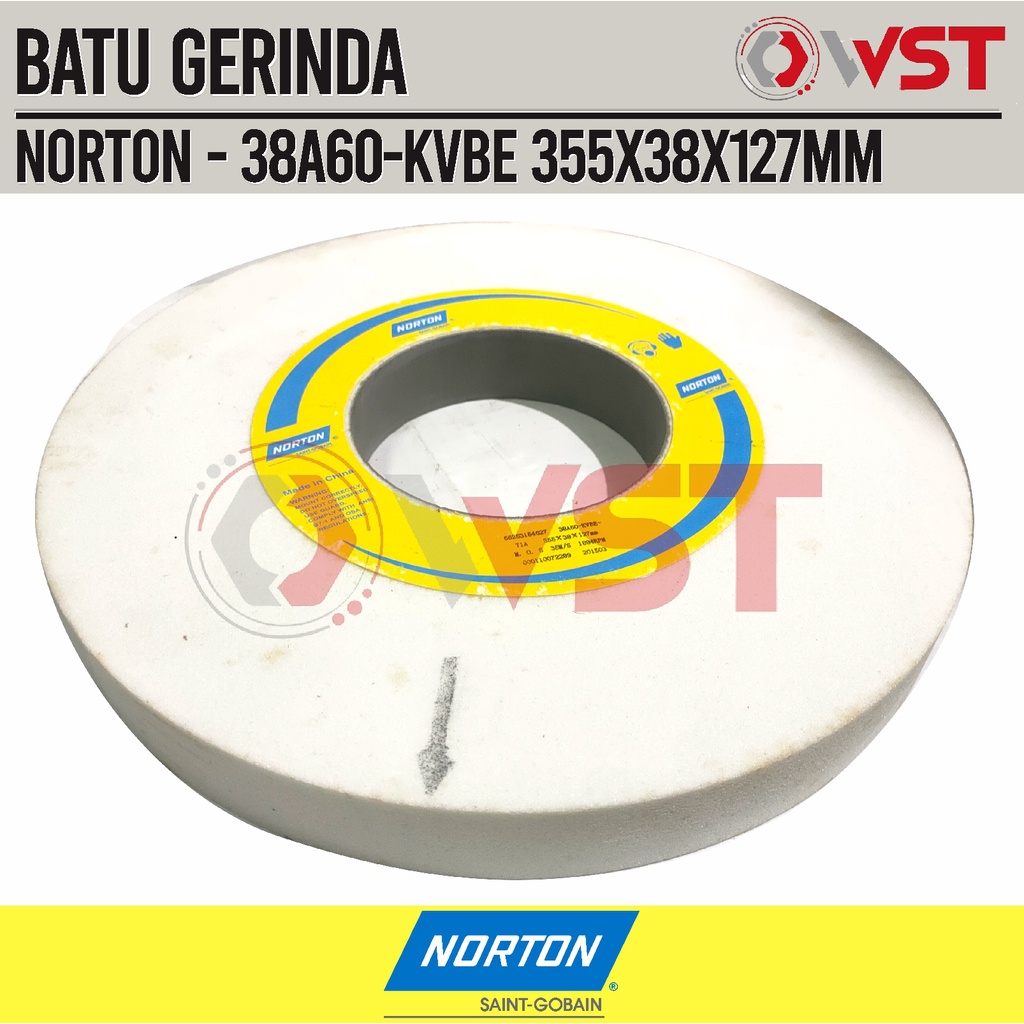 Norton 12Inch A60 Batu Gerinda Duduk - Straight Grinding Wheel