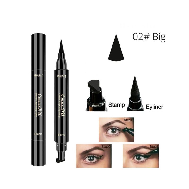 ❤️Miss Vinka❤️ Cmaadu Stamp Waterproof 2in1 Eyeliner/Eyeliner Stempel 2 Sisi Praktis Makeup Pemula