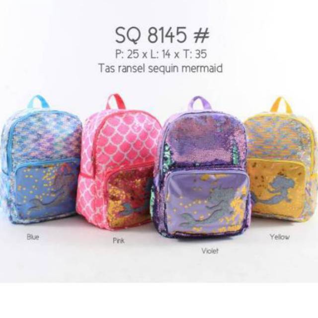 TAS SEQUIN FLIP BACKPACK RANSEL MERMAID