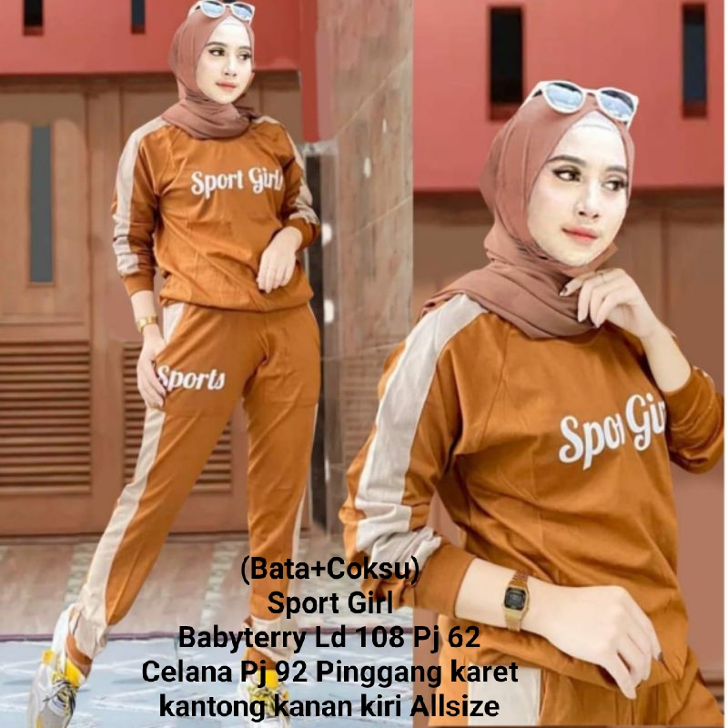 COD☑️PAKAIAN SET WANITA/SET SPORT GIRL/3 SIZE(L-XL-XXL)PAKAIAN TRAINING SET/SET WANITA/SET KEKINIAN/GOOD QUALITY