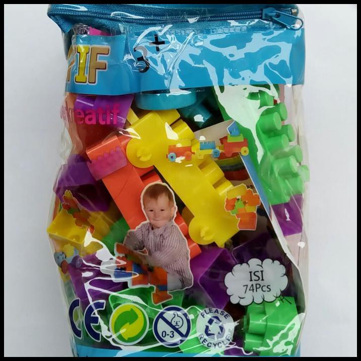 Mainan Anak Lego Besar 74 Pcs