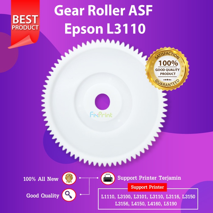 Gear Roller ASF Atas Epson L1110 L1210 L3110 L3210 L3116 L3150 L3156 Gir Roll Printer L5190 L5290