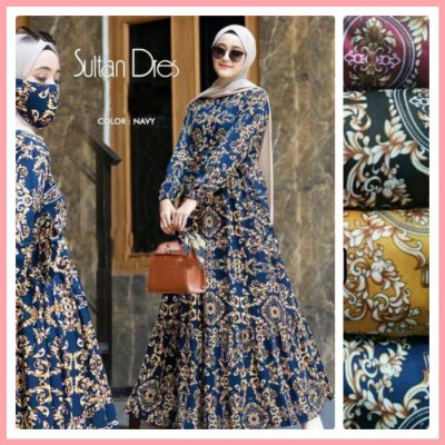 Gamis Batik (cod) Manggar Gamis Batik Pesta Model Terbaru