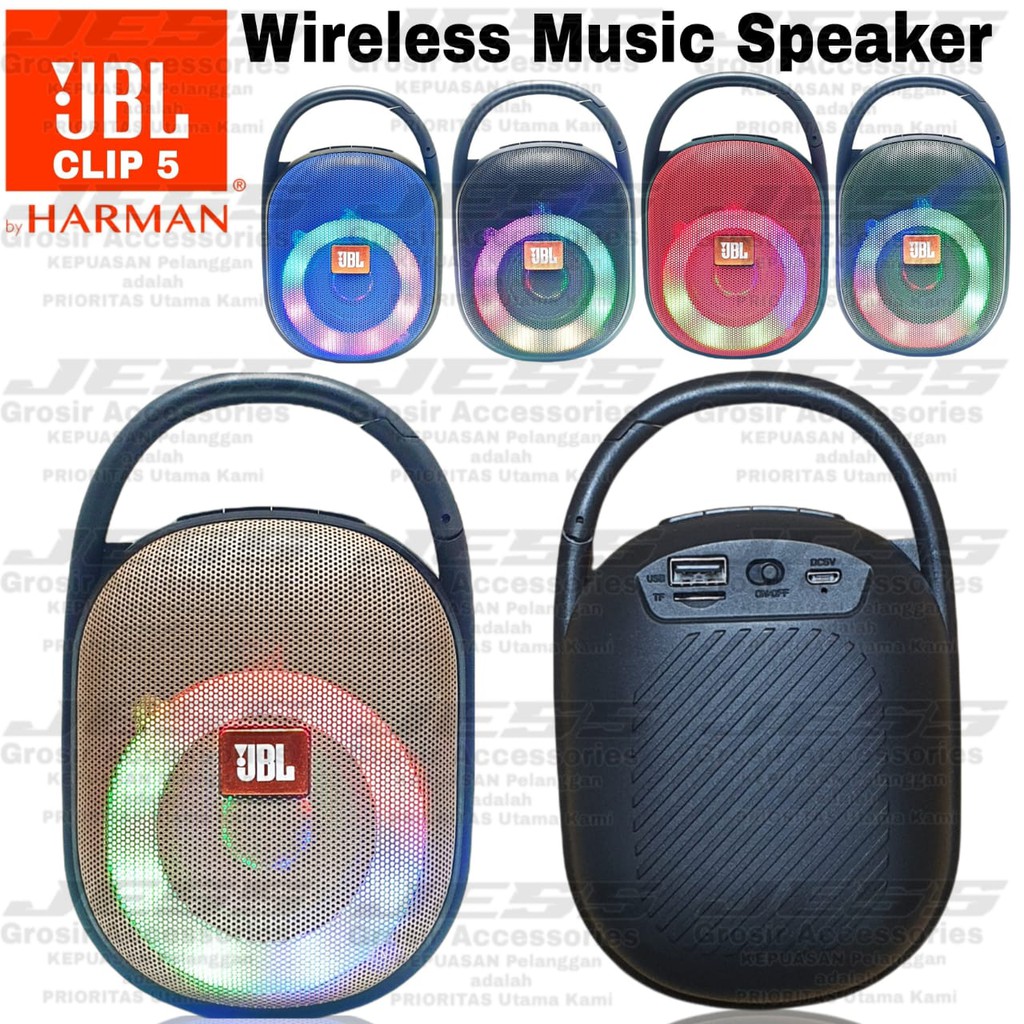 JBL CLIP 5 +RGB Speaker Bluetooth Portable LED JBL CLIP5 Speker Wireless TWS 2 in 1