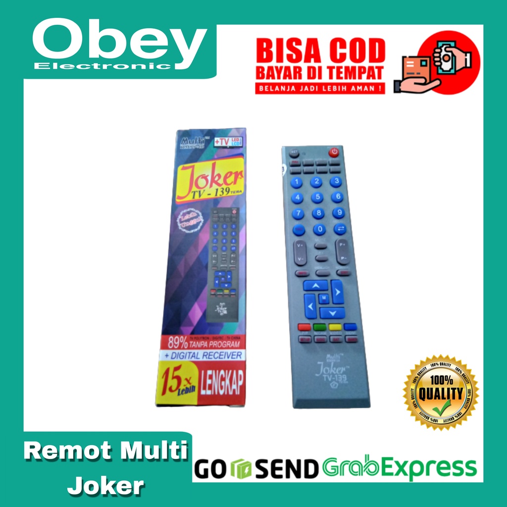 REMOT TV LCD/LED /TV TABUNG MULTI/UNIVERSAL JOKER