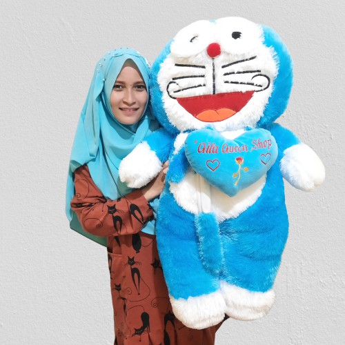 BONEKA DORAEMON JUMBO BERSIRI SYAL GRATIS cetak photo ATAU  UKIR NAMA