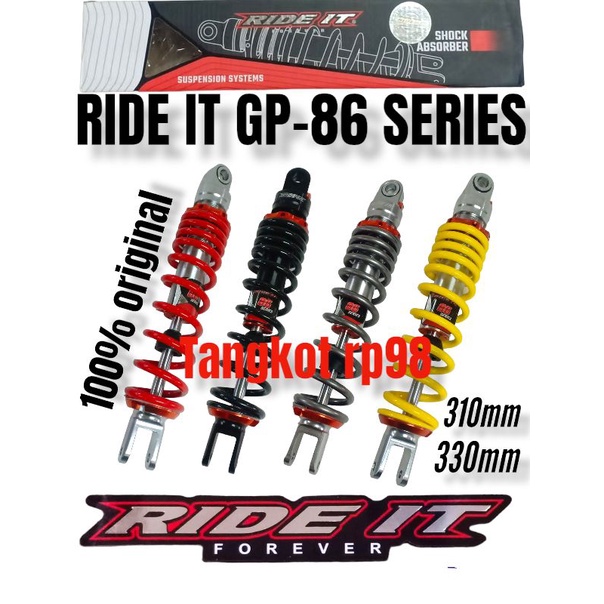 SHOCK SHOK BELAKANG RIDE IT ORIGINAL TIPE GP 86 Z SERIES UKURAN 330MM DAN 310MM UNIVERSAL BEAT VARIO