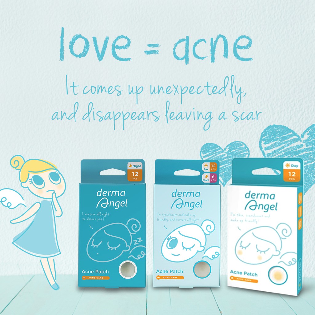 DERMA ANGEL ACNE PATCH DAY &amp; NIGHT | Plester Jerawat - ISI 6