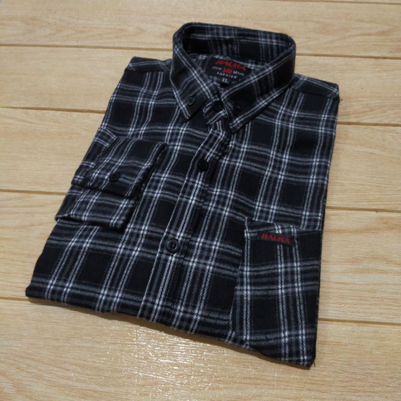 Kemeja Flanel Wanita Flanel Wanita Casual Lengan Panjang  Atasan Wanita  Kemeja Wanita-F4