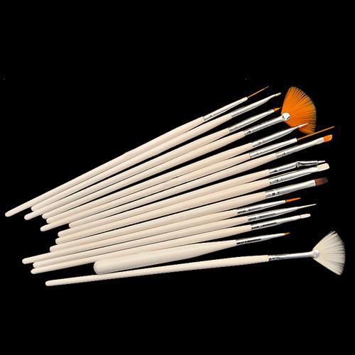 15 Pcs Profesional Nail Art Desain Lukisan Menggambar Pen Brush Set Nail DIY Alat