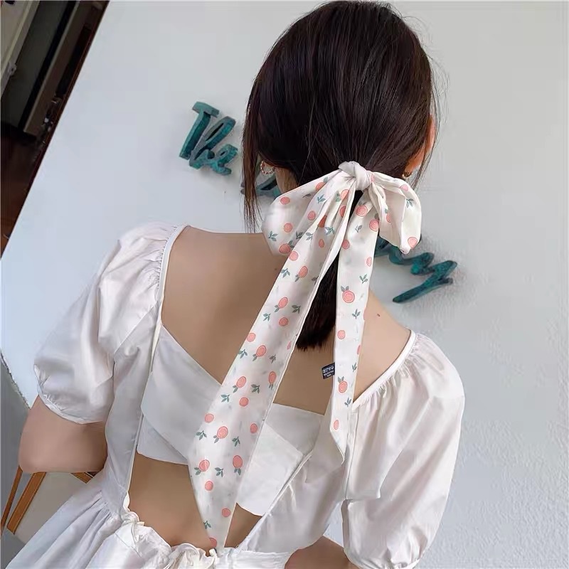 KOREAN SILK SCARF / SYAL LEHER KOREA GIRL FASHION KECIL IKAT RAMBUT Bandana TIPIS