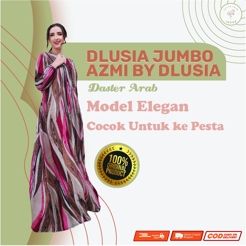 daster Arab dlusia JUMBO AZMI FREE MASKER by DLUSIA original