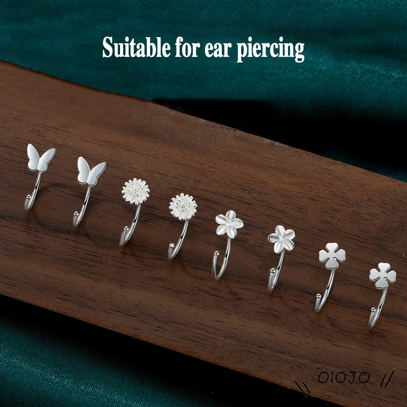【COD】Fashion Sederhana Anting-Anting Kecil Kait Telinga Tindik Telinga Anti-Alergi Aksesoris Telinga Untuk Wanita