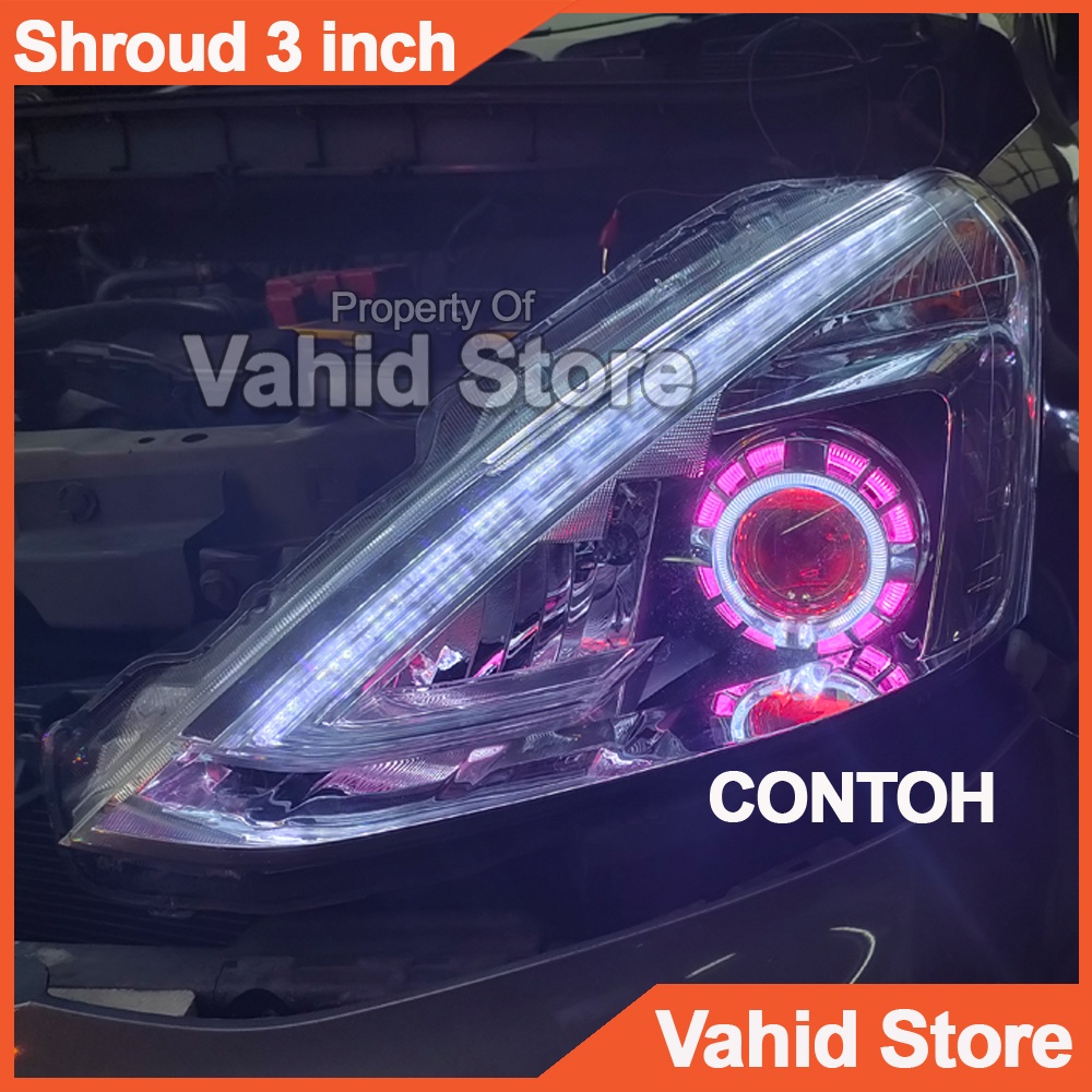 Jual 3 Inch Shroud Souid Chasing Rumah Projector Crystal Halos