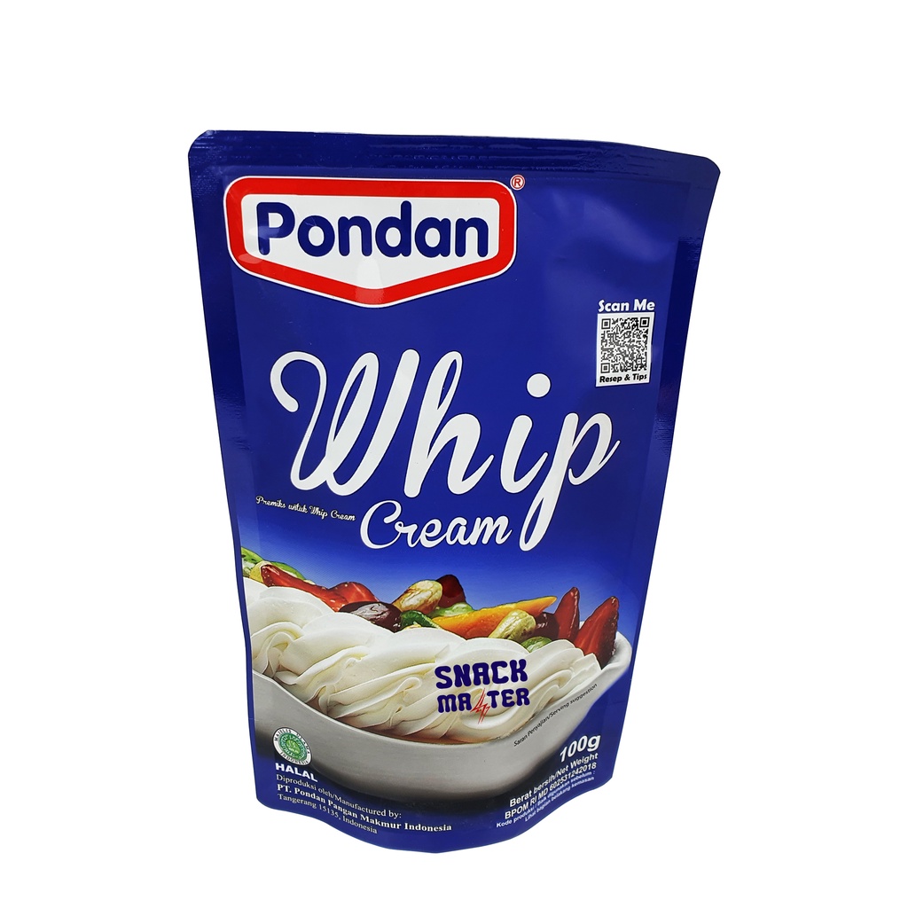 

Pondan Whip Cream Bubuk Instan Pouch - Netto 100gr