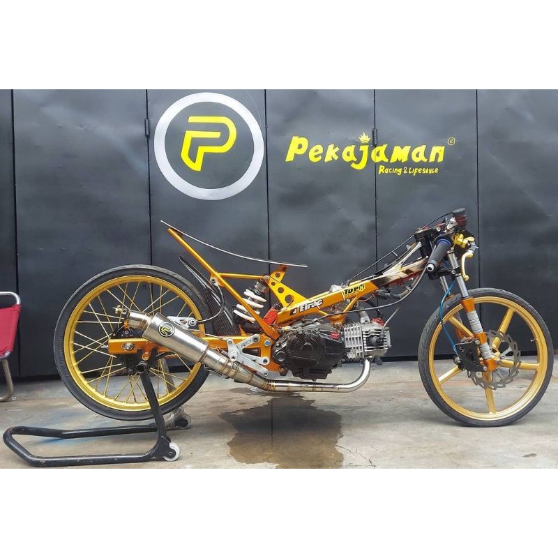 Knalpot jupiter 130cc &amp; 200cc SLEEP ENGINE Pekajaman muffler