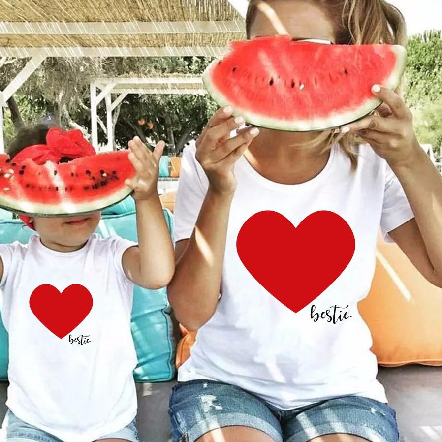 ♛ Baju Couple Ibu dan Anak Perempuan / Kaos Couple Anak / Lovely Golden Mom and Kids Bestie ☎